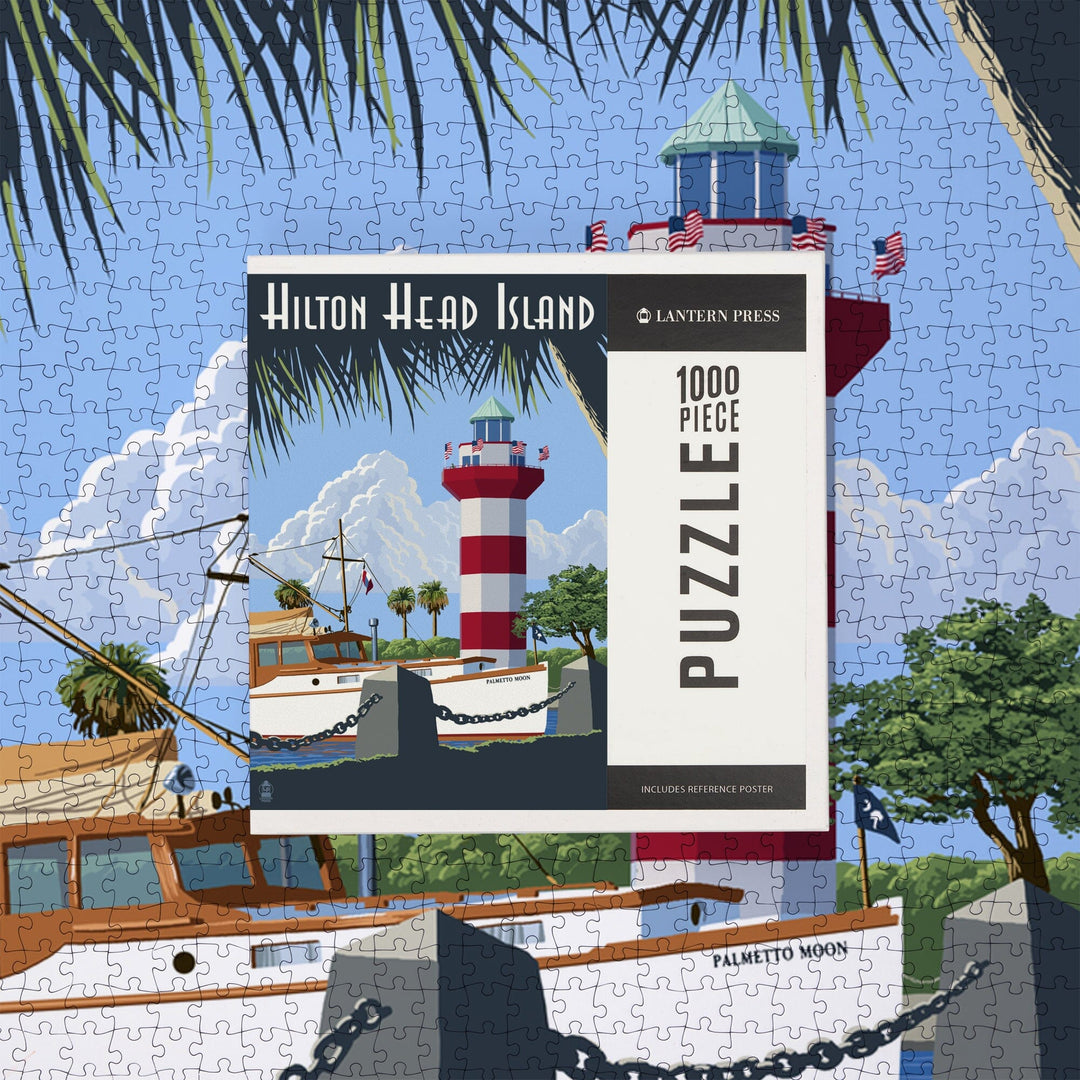 Hilton Head Island, South Carolina, Harbour Town Lighthouse, Jigsaw Puzzle Puzzle Lantern Press 
