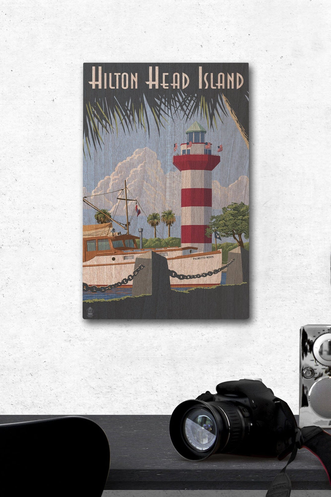 Hilton Head Island, South Carolina, Harbour Town Lighthouse, Lantern Press Artwork, Wood Signs and Postcards Wood Lantern Press 12 x 18 Wood Gallery Print 
