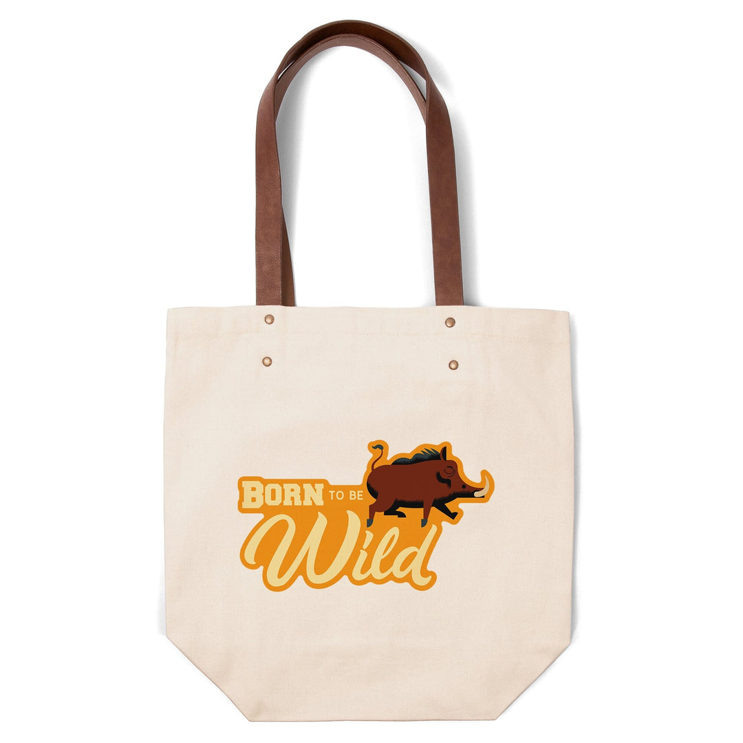 Hog, Born to be Wild, Geometric, Contour, Lantern Press Artwork, Accessory Go Bag - Lantern Press