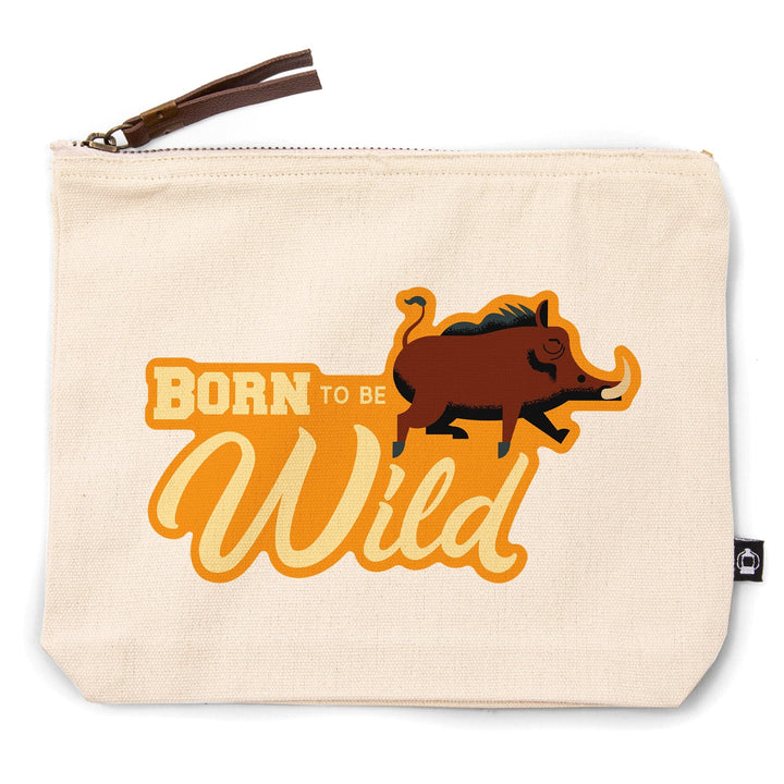 Hog, Born to be Wild, Geometric, Contour, Lantern Press Artwork, Accessory Go Bag - Lantern Press