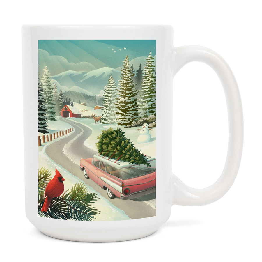 Holiday Tradition, Christmas Tree Farm, Ceramic Mug Mugs Lantern Press 