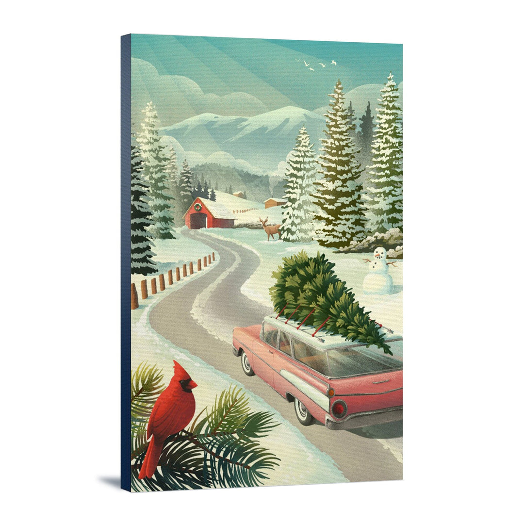 Holiday Tradition, Christmas Tree Farm, Stretched Canvas Canvas Lantern Press 