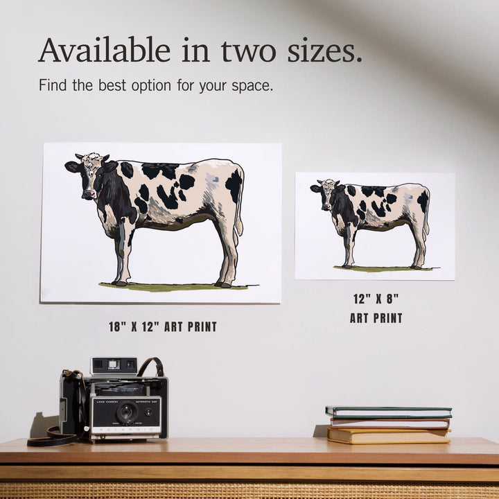 Holstein Cow, Icon, Art & Giclee Prints Art Lantern Press 