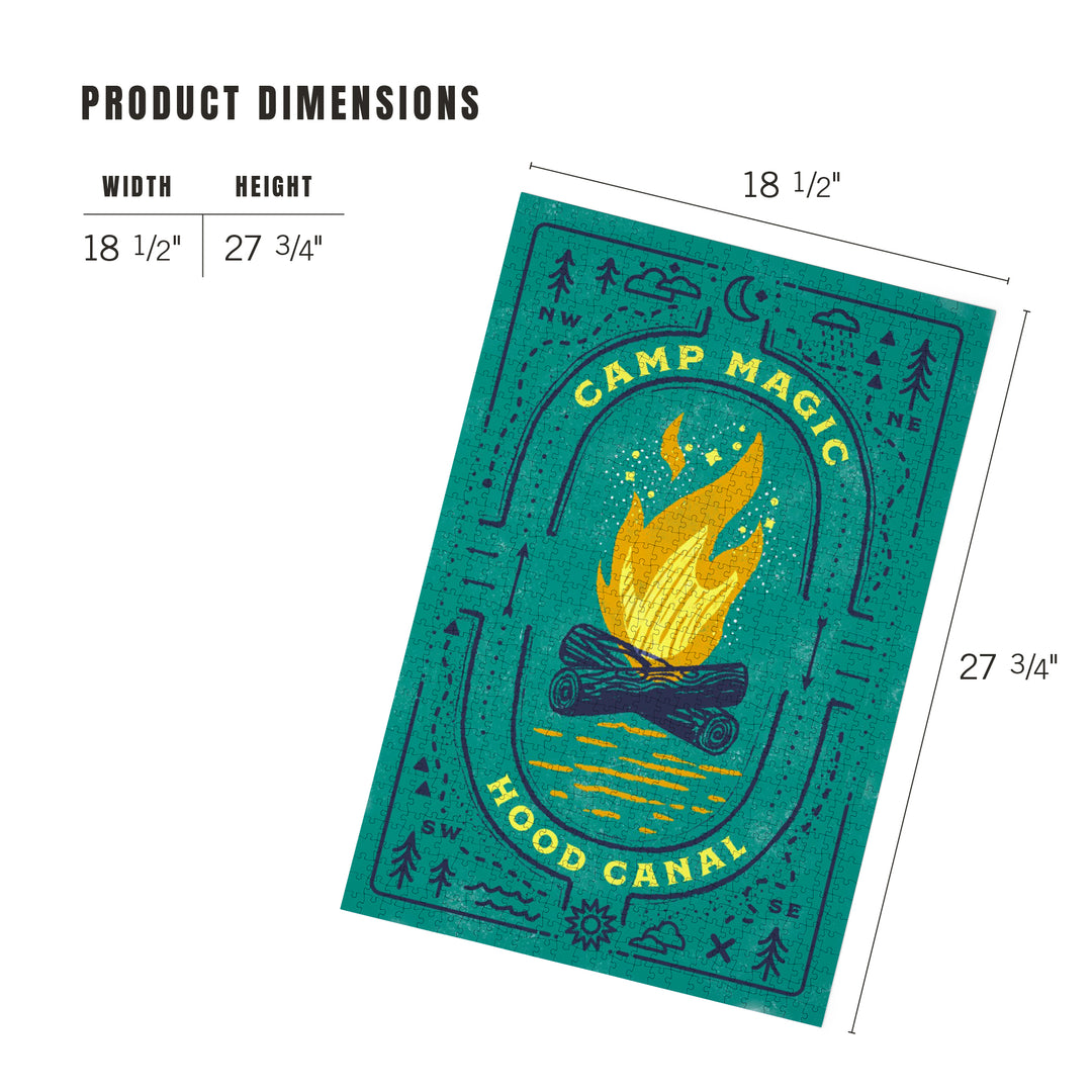 Hood Canal, Washington, Lake Life Series, Camp Magic, Jigsaw Puzzle Puzzle Lantern Press 