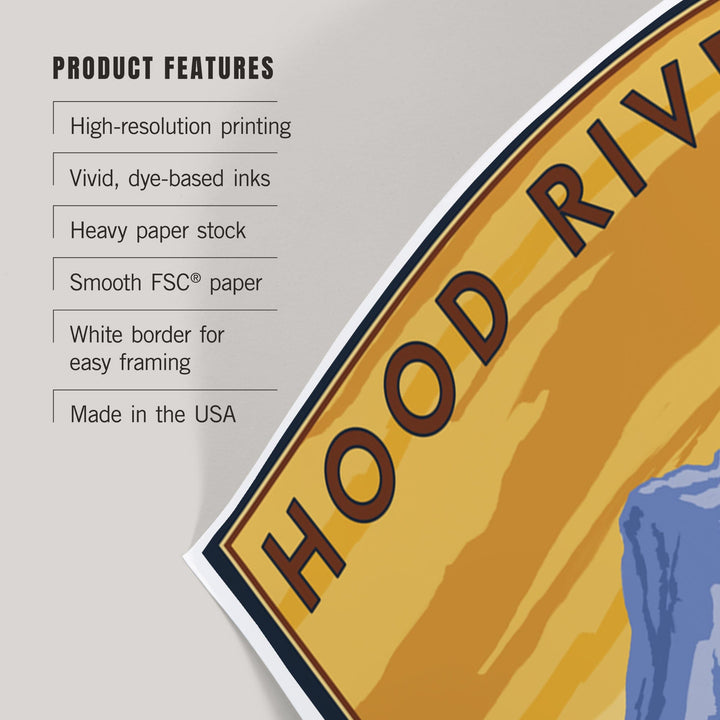 Hood River, Oregon, Mountain Bike Scene, Art & Giclee Prints Art Lantern Press 