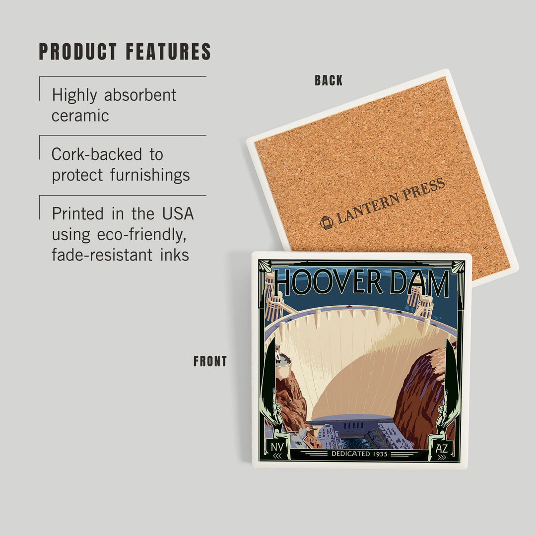 Hoover Dam Aerial, Coasters Coasters Lantern Press 
