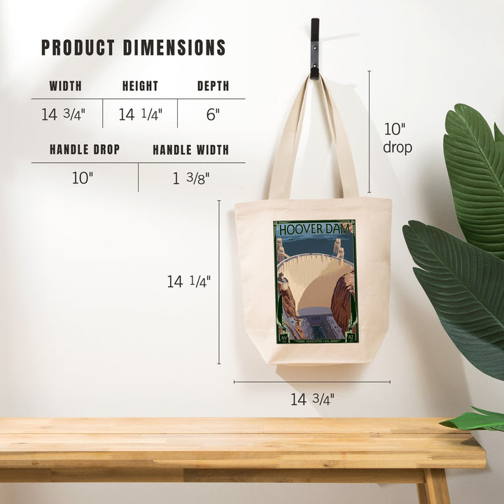 Hoover Dam Aerial, Tote Bag Totes Lantern Press 