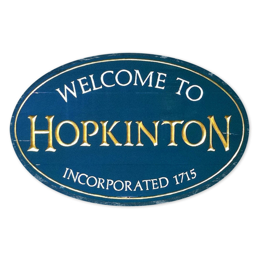 Hopkinton, Massachusetts, Welcome to Hopkinton, Contour, Photography, Vinyl Sticker Sticker Lantern Press 