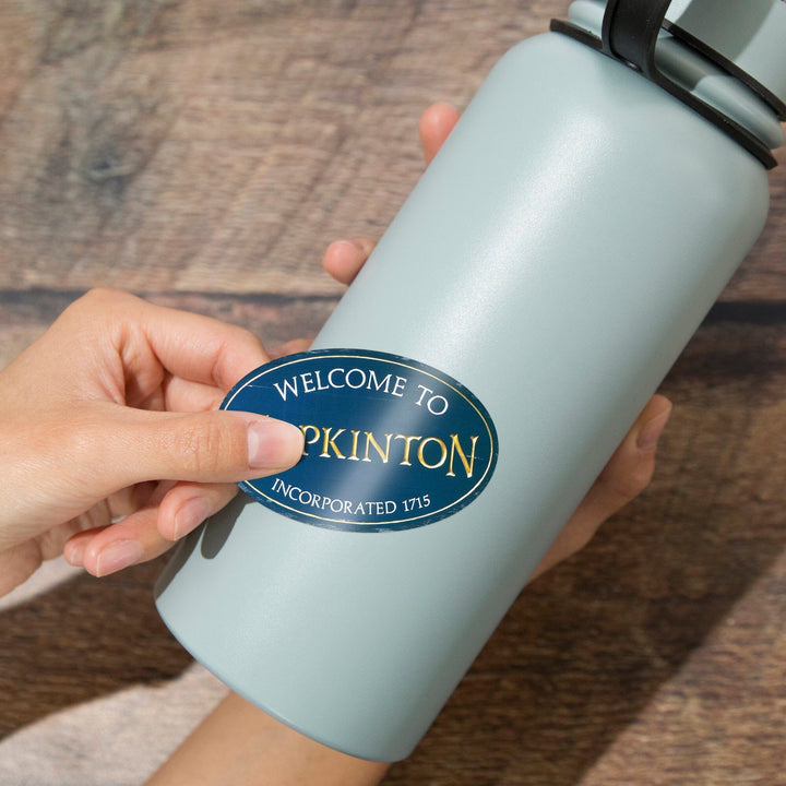 Hopkinton, Massachusetts, Welcome to Hopkinton, Contour, Photography, Vinyl Sticker Sticker Lantern Press 