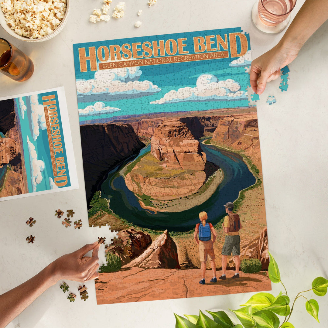 Horseshoe Bend, Glen Canyon National Recreation Area, Jigsaw Puzzle Puzzle Lantern Press 