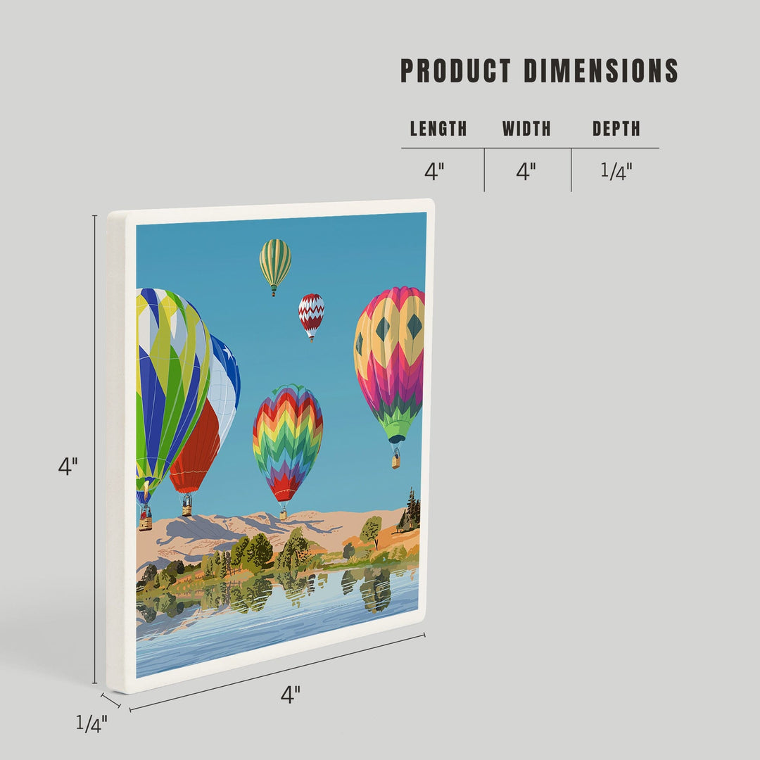 Hot Air Balloons, Coasters Coasters Lantern Press 