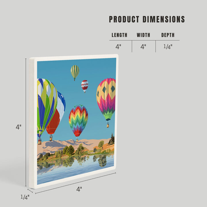 Hot Air Balloons, Coasters Coasters Lantern Press 