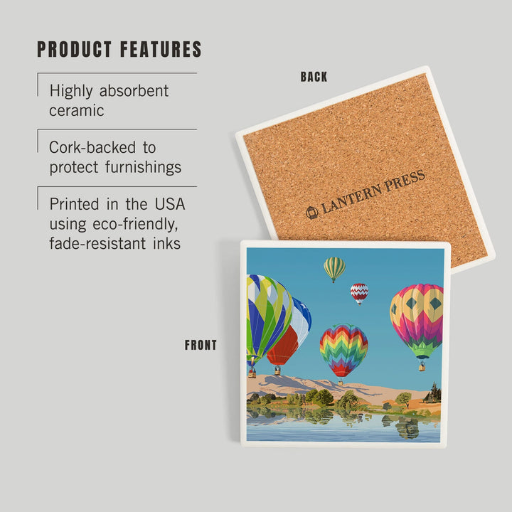 Hot Air Balloons, Coasters Coasters Lantern Press 