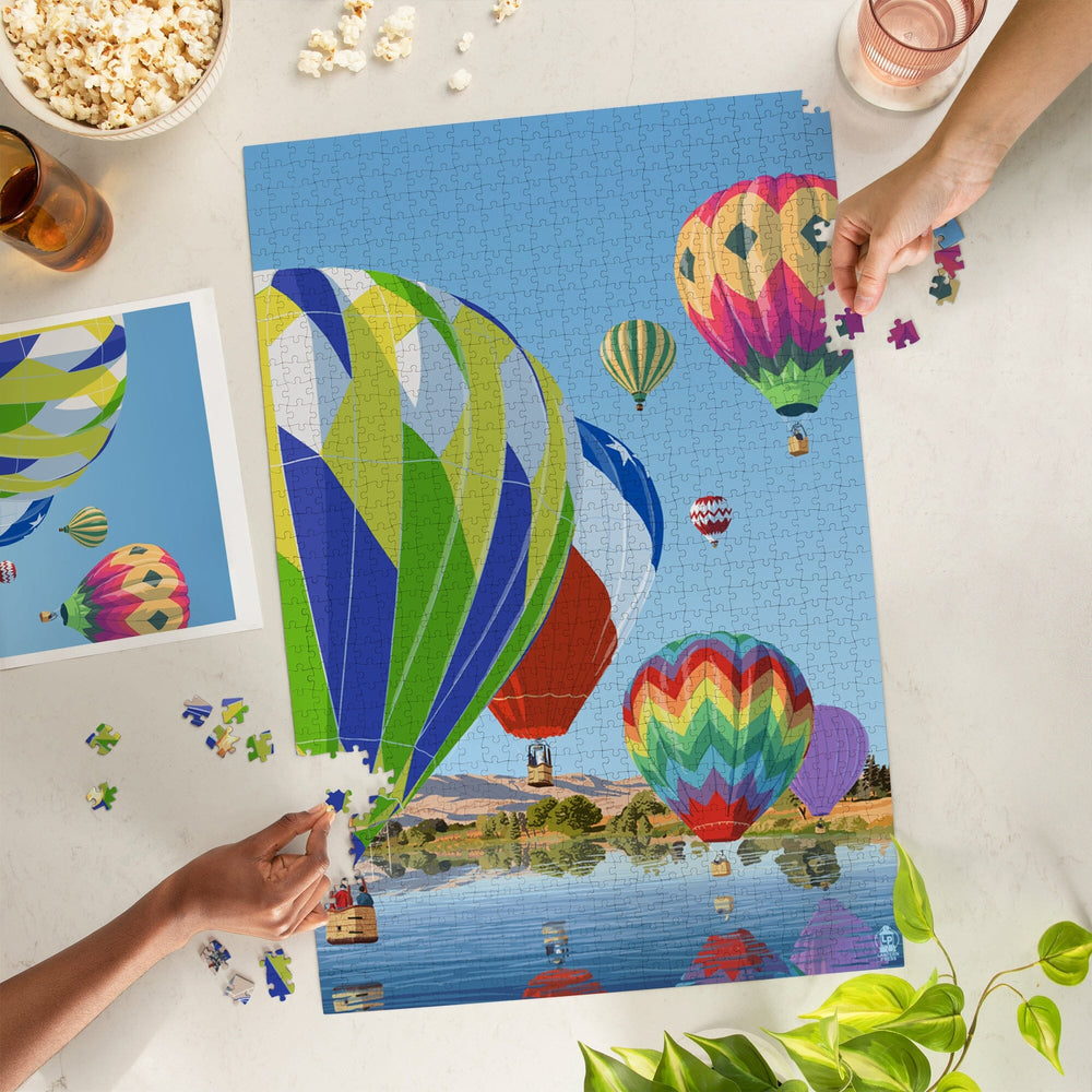 Hot Air Balloons, Jigsaw Puzzle Puzzle Lantern Press 