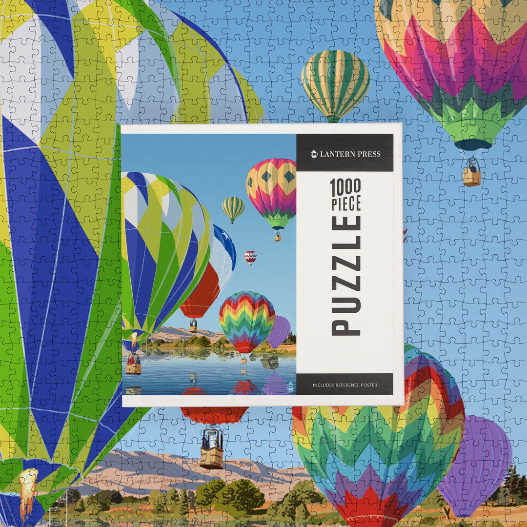 Hot Air Balloons, Jigsaw Puzzle Puzzle Lantern Press 