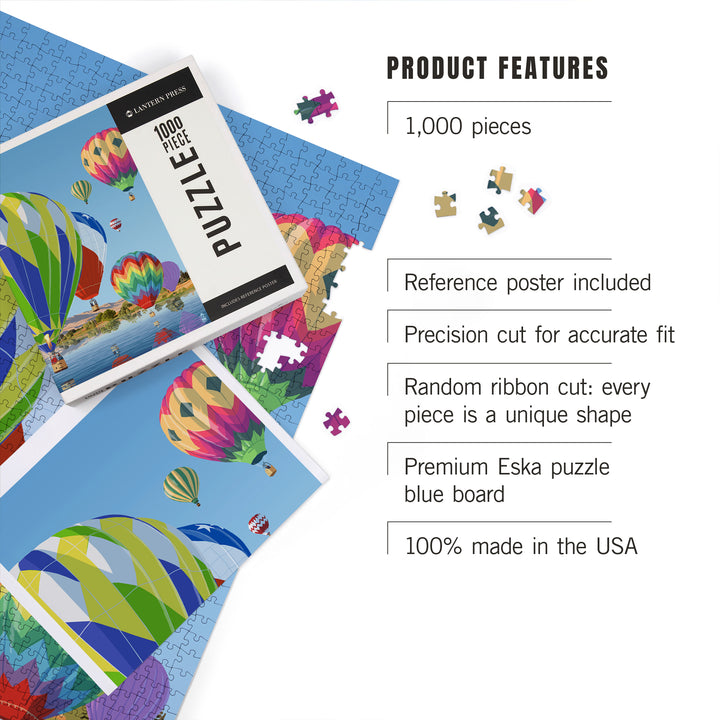 Hot Air Balloons, Jigsaw Puzzle Puzzle Lantern Press 