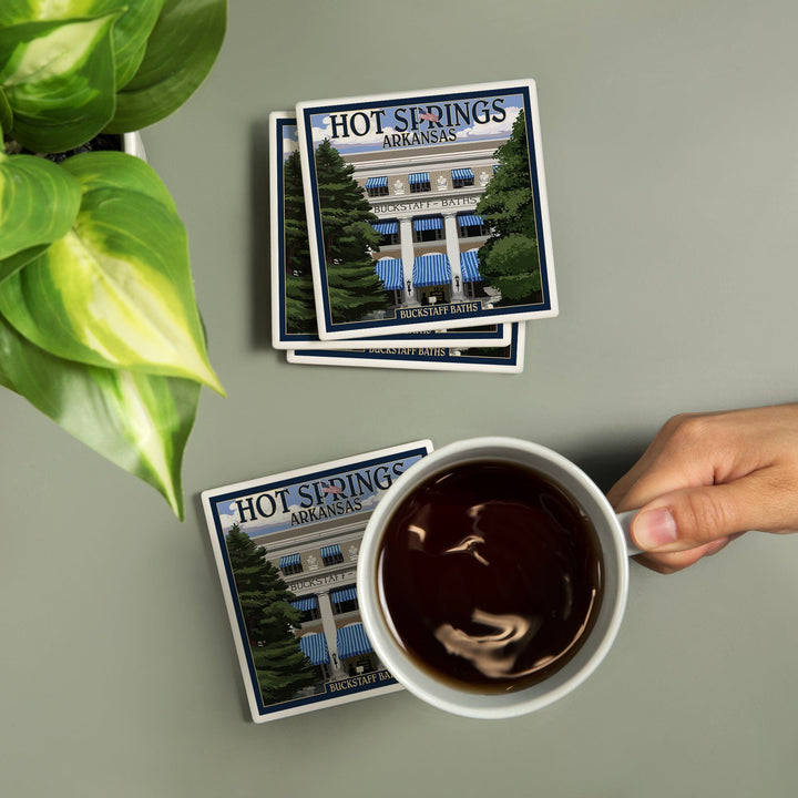 Hot Springs National Park, Arkansas, Buckstaff Bathhouse, Coasters Coasters Lantern Press 