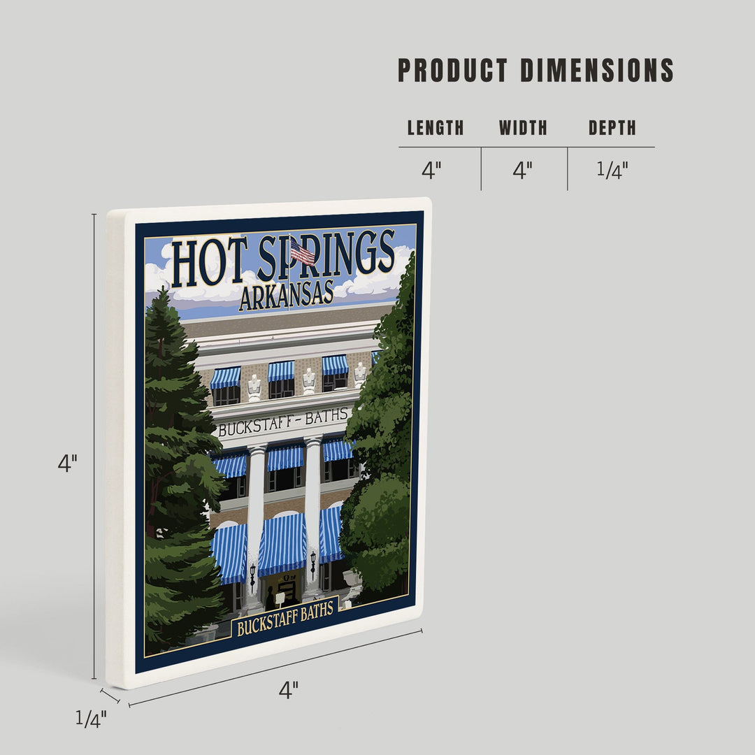 Hot Springs National Park, Arkansas, Buckstaff Bathhouse, Coasters Coasters Lantern Press 