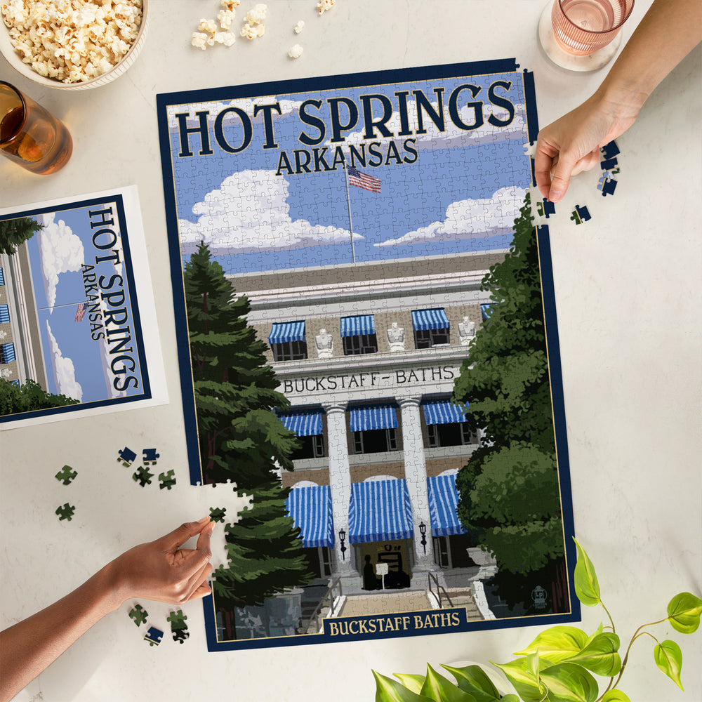 Hot Springs National Park, Arkansas, Buckstaff Bathhouse, Jigsaw Puzzle Puzzle Lantern Press 