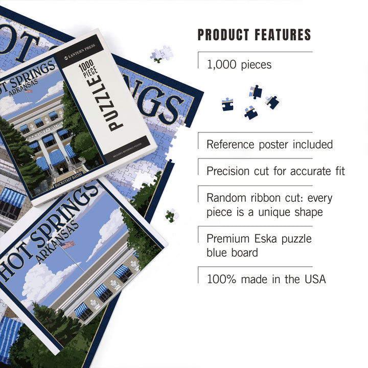 Hot Springs National Park, Arkansas, Buckstaff Bathhouse, Jigsaw Puzzle Puzzle Lantern Press 