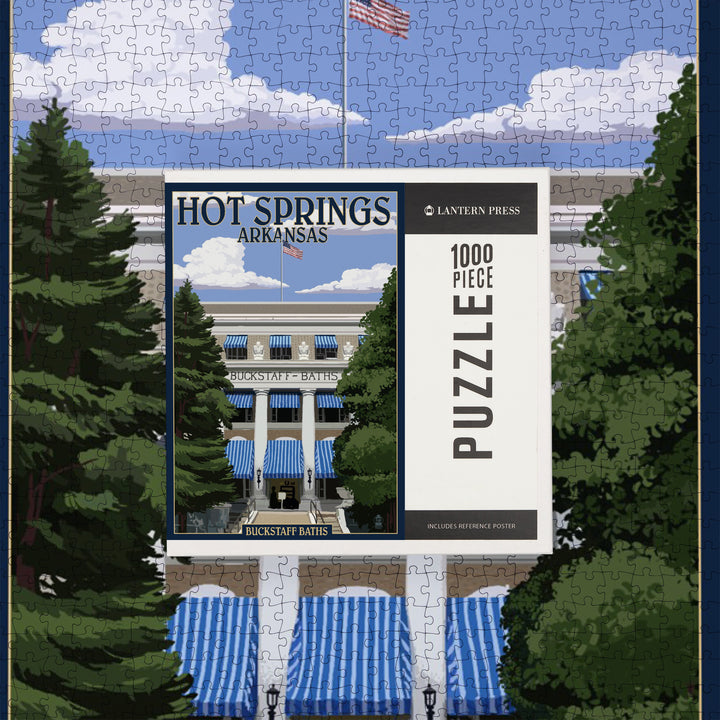 Hot Springs National Park, Arkansas, Buckstaff Bathhouse, Jigsaw Puzzle Puzzle Lantern Press 