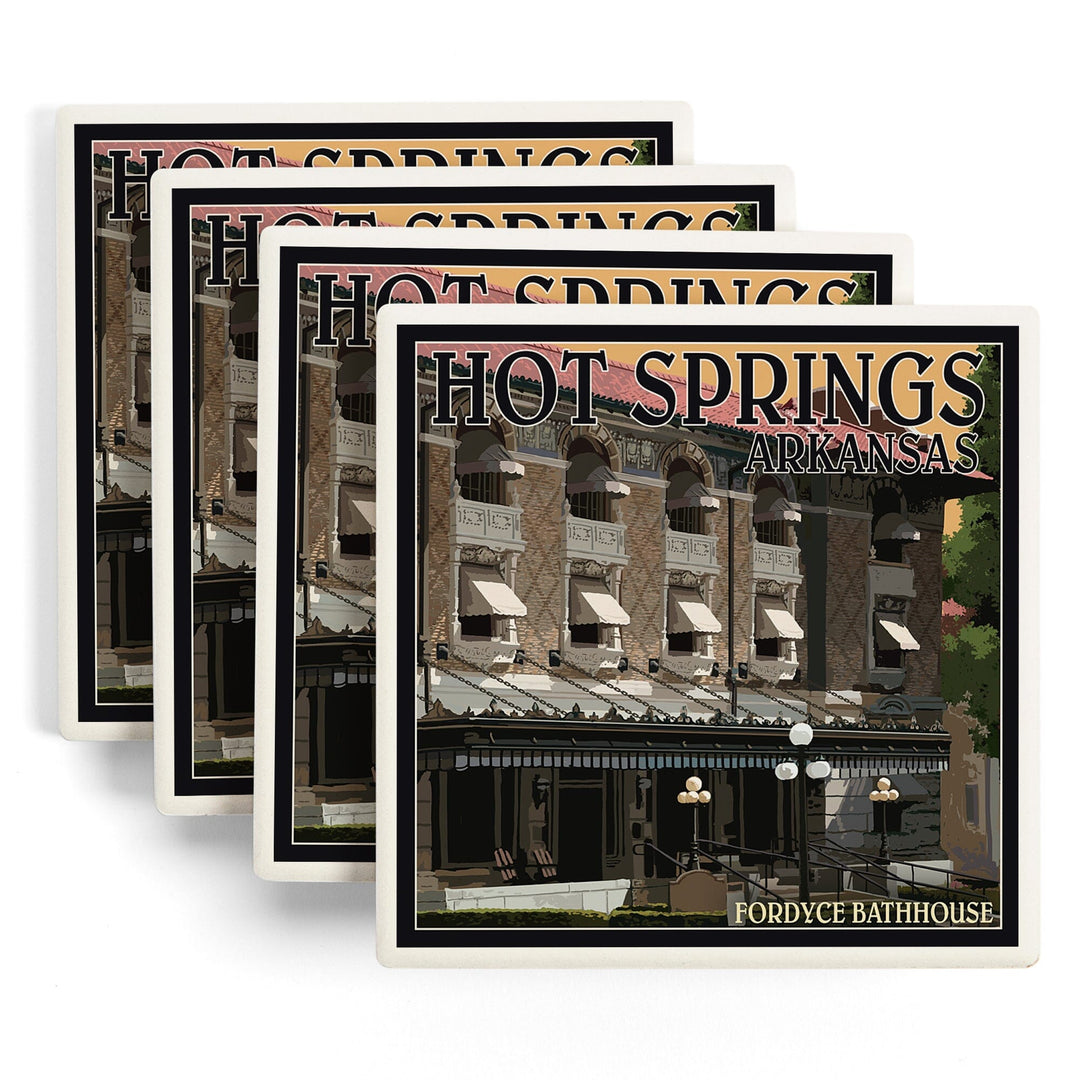 Hot Springs National Park, Arkansas, Fordyce Bathhouse, Coasters Coasters Lantern Press 