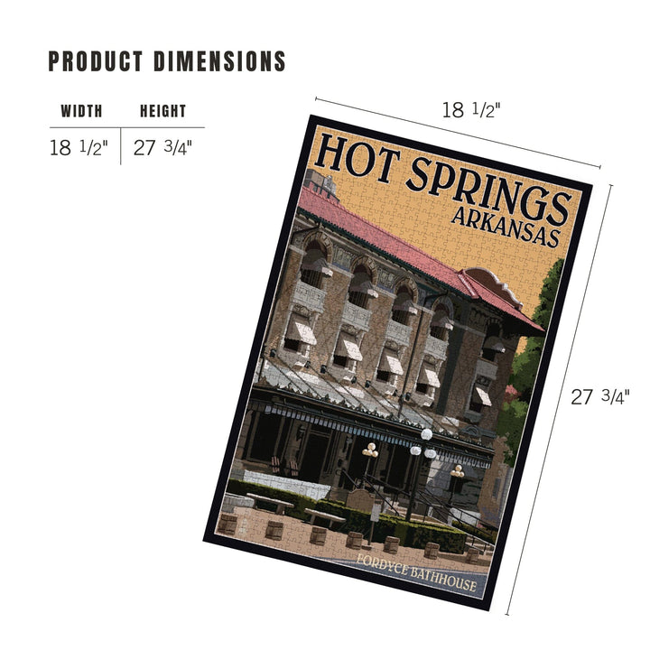 Hot Springs National Park, Arkansas, Fordyce Bathhouse, Jigsaw Puzzle Puzzle Lantern Press 