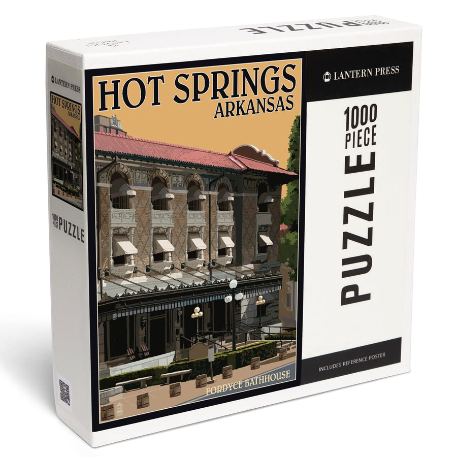 Hot Springs National Park, Arkansas, Fordyce Bathhouse, Jigsaw Puzzle Puzzle Lantern Press 