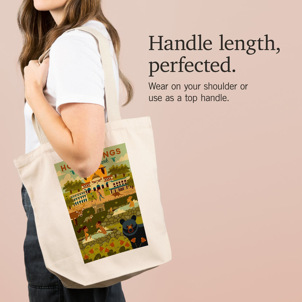 Hot Springs National Park, Arkansas, Geometric National Park Series, Tote Bag Totes Lantern Press 