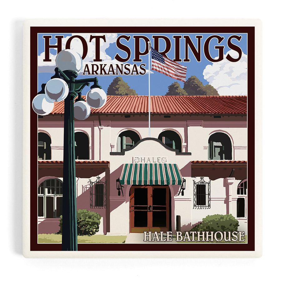 Hot Springs National Park, Arkansas, Hale Bathhouse, Coasters Coasters Lantern Press 