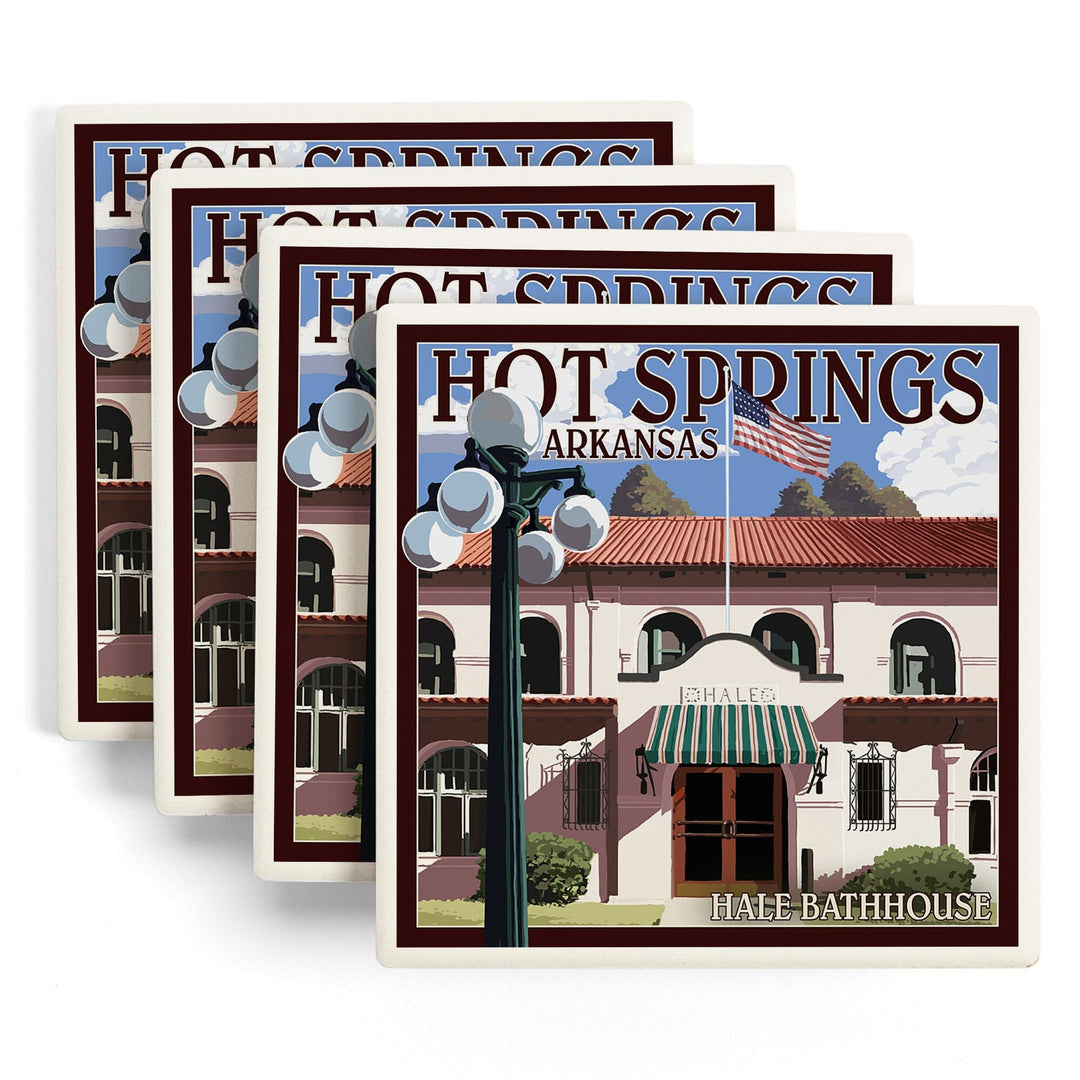 Hot Springs National Park, Arkansas, Hale Bathhouse, Coasters Coasters Lantern Press 