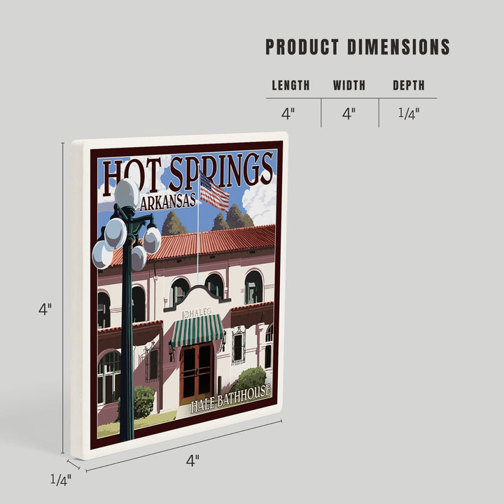 Hot Springs National Park, Arkansas, Hale Bathhouse, Coasters Coasters Lantern Press 