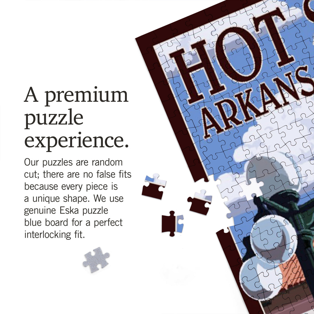 Hot Springs National Park, Arkansas, Hale Bathhouse, Jigsaw Puzzle Puzzle Lantern Press 