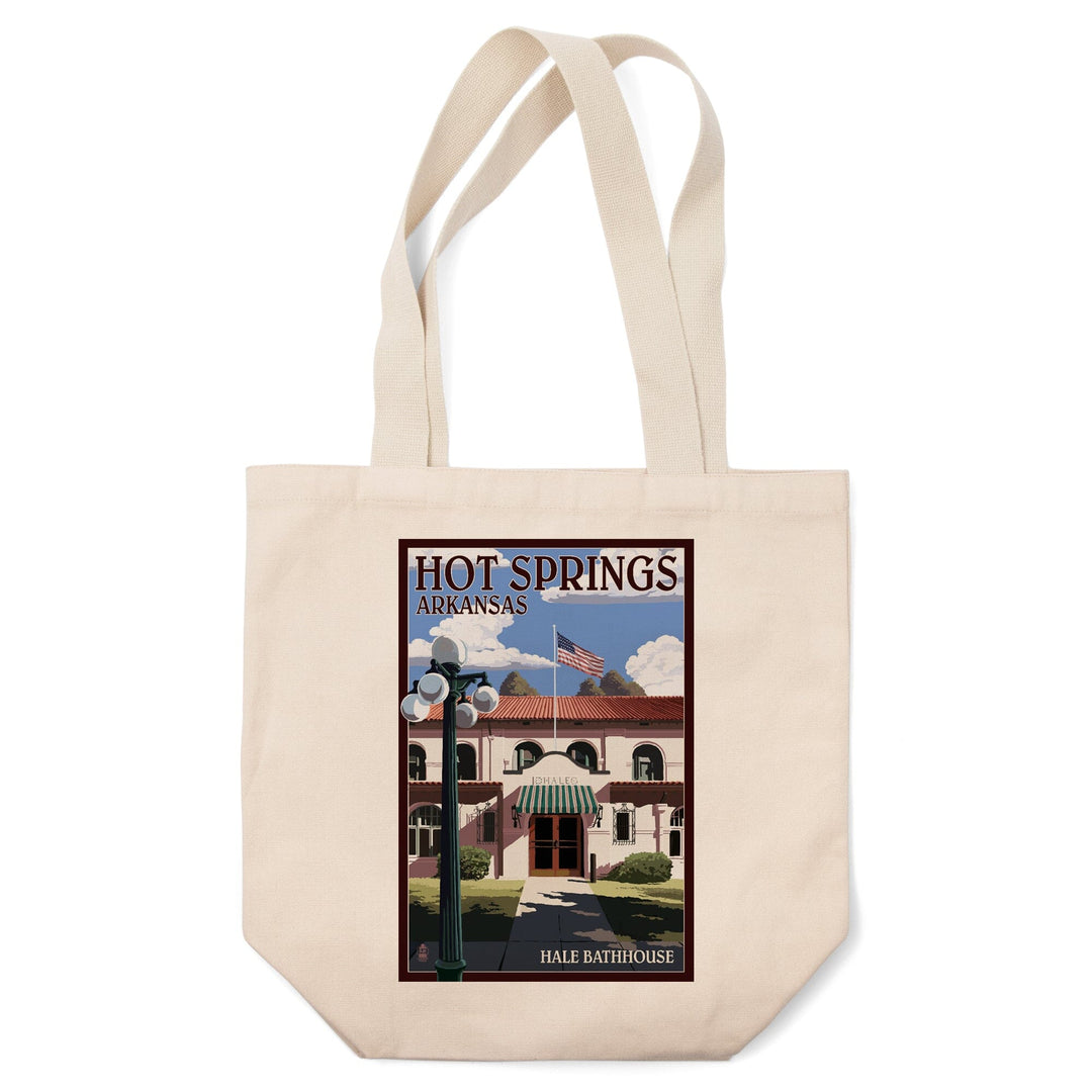 Hot Springs National Park, Arkansas, Hale Bathhouse, Lantern Press Artwork, Tote Bag Totes Lantern Press 