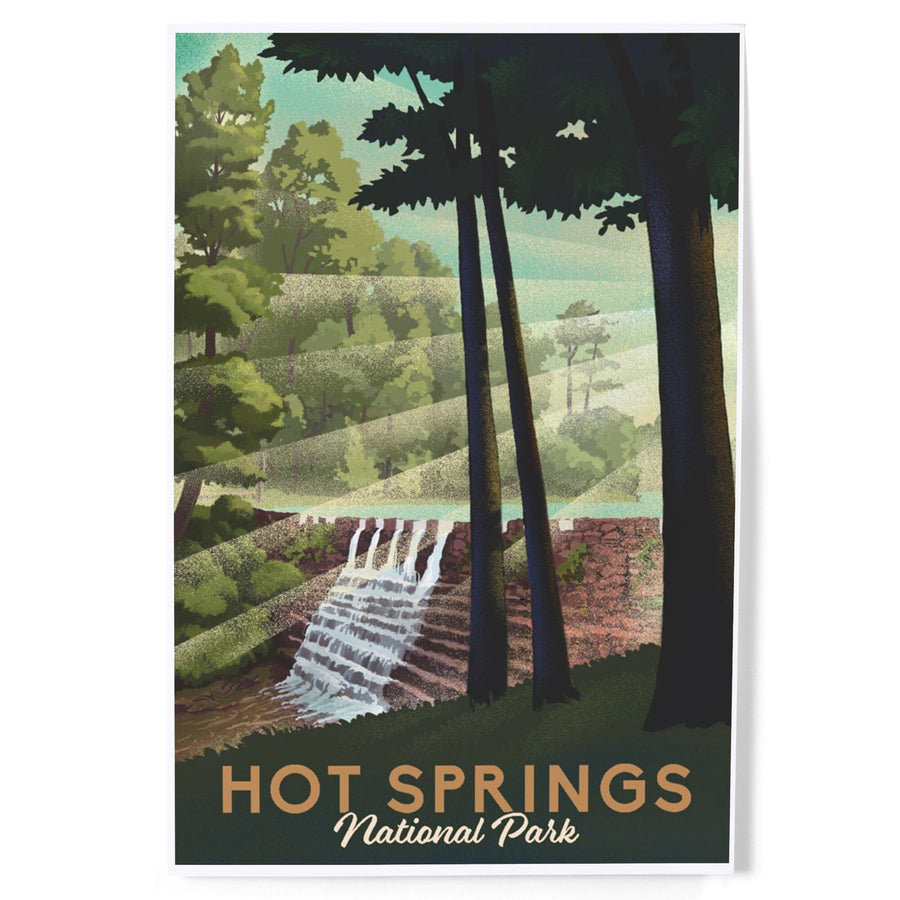 Hot Springs National Park, Arkansas, Lithograph National Park Series, Art & Giclee Prints Art Lantern Press 