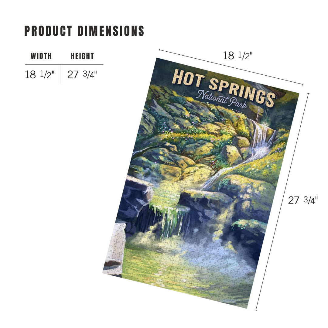 Hot Springs National Park, Arkansas, Oil Painting, Jigsaw Puzzle Puzzle Lantern Press 