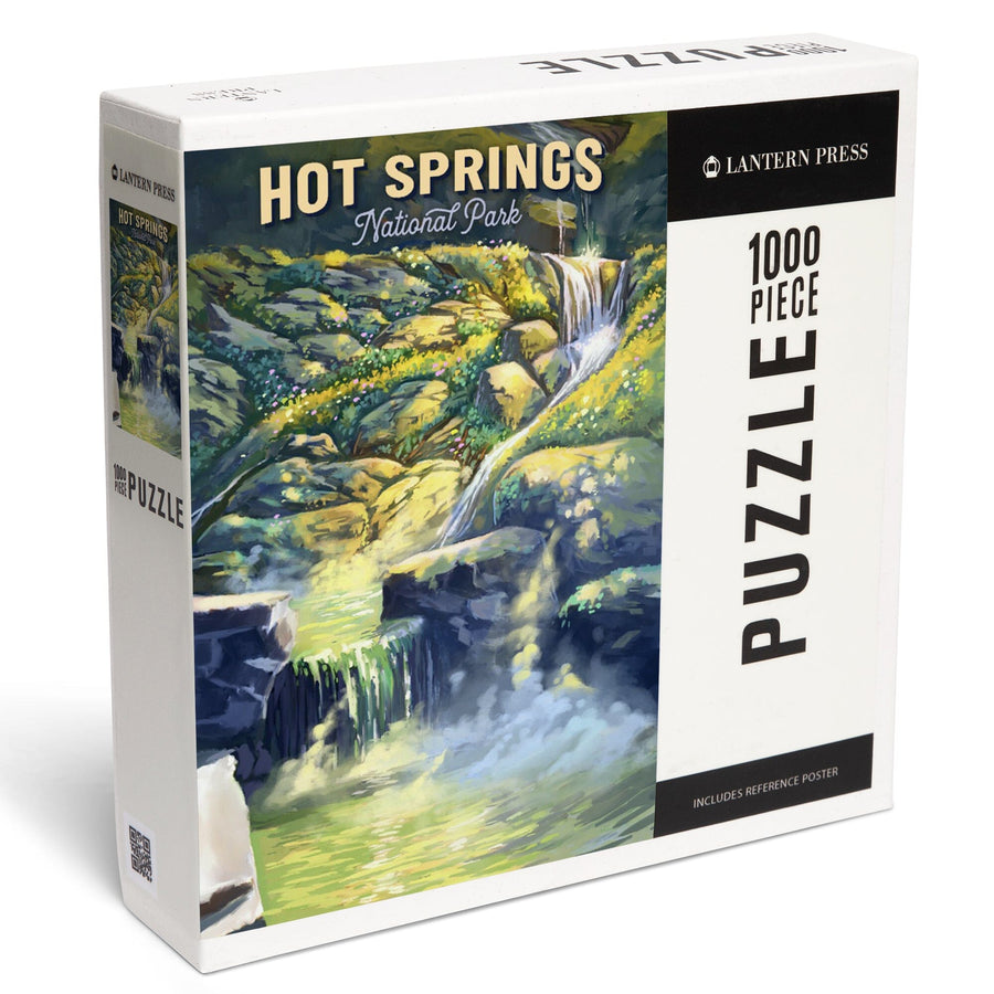 Hot Springs National Park, Arkansas, Oil Painting, Jigsaw Puzzle Puzzle Lantern Press 