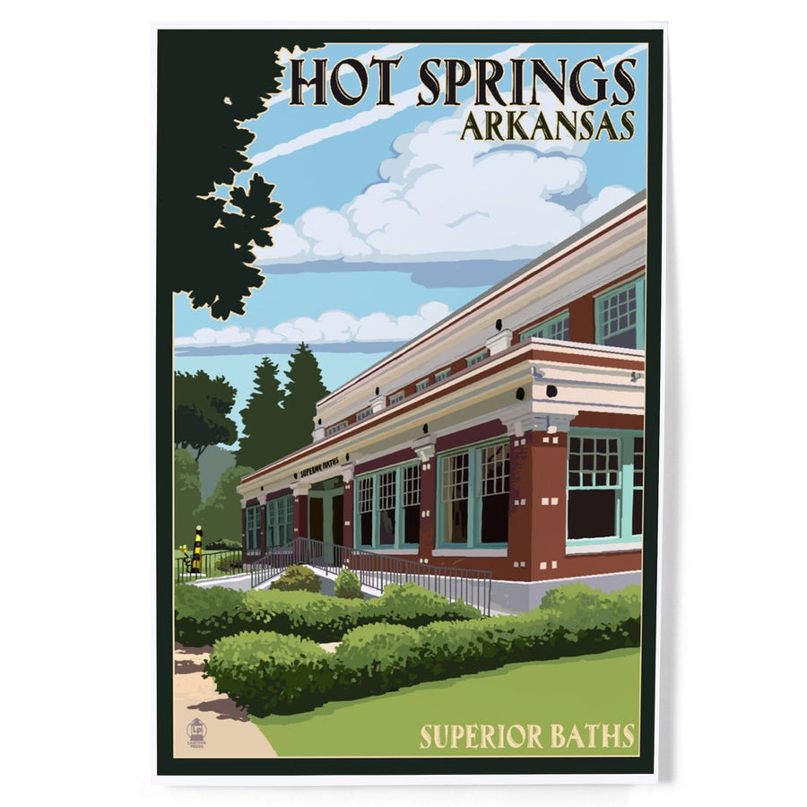 Hot Springs National Park, Arkansas, Superior Baths, Art & Giclee Prints Art Lantern Press 