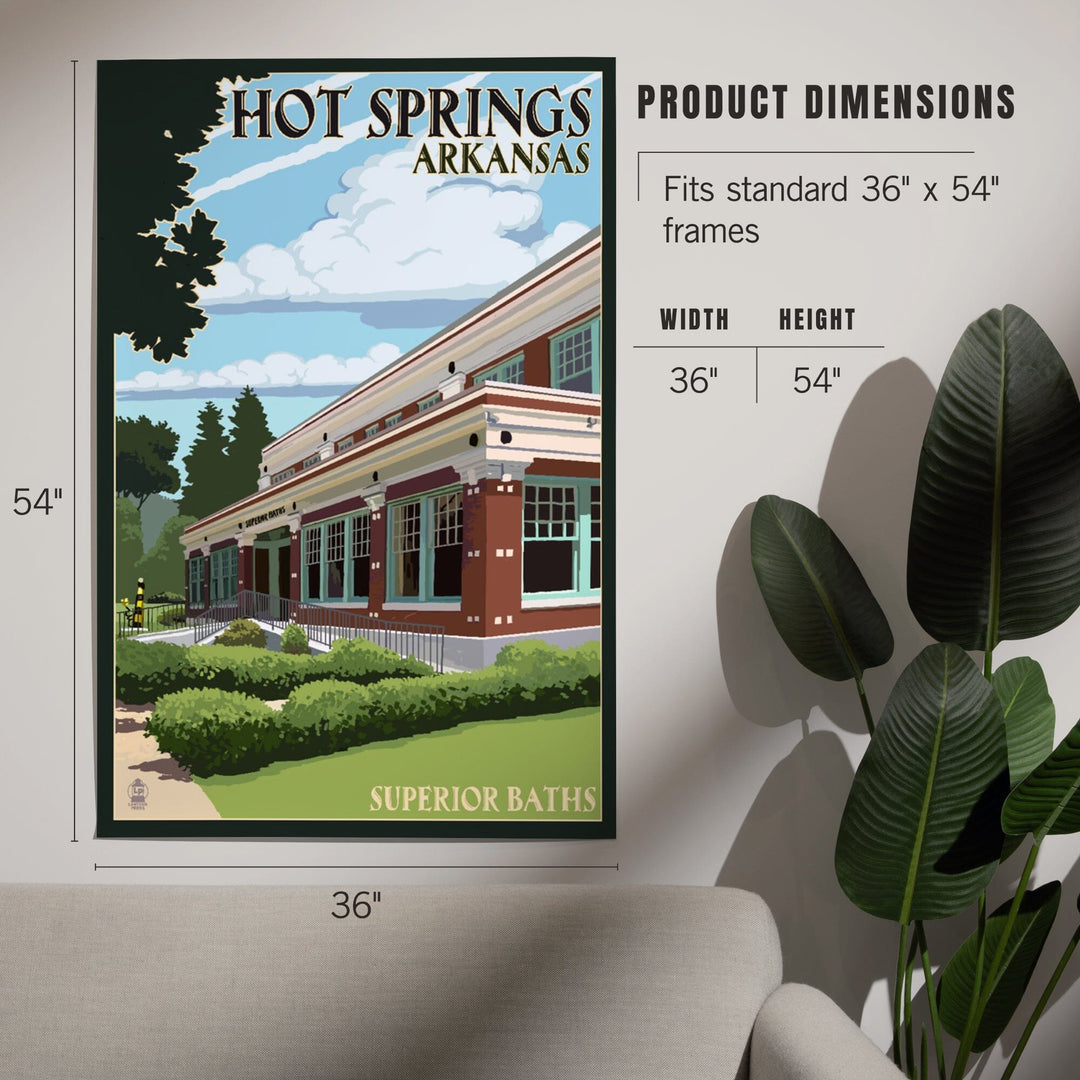 Hot Springs National Park, Arkansas, Superior Baths, Art & Giclee Prints Art Lantern Press 