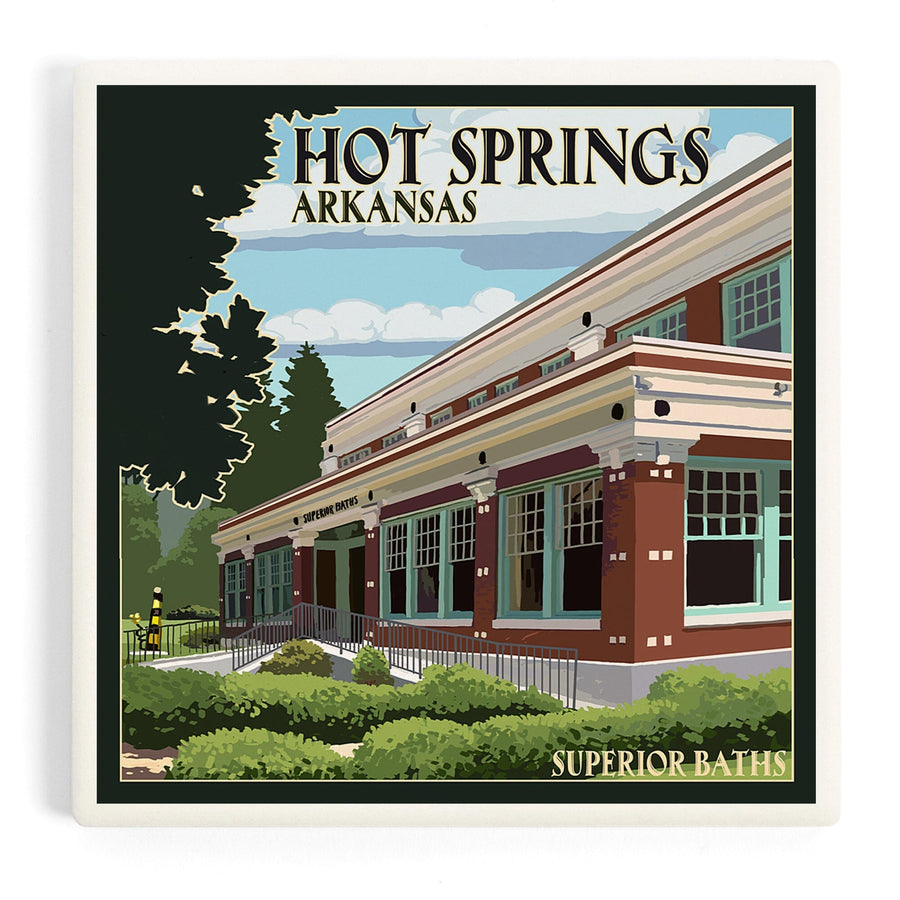 Hot Springs National Park, Arkansas, Superior Baths, Coasters Coasters Lantern Press 