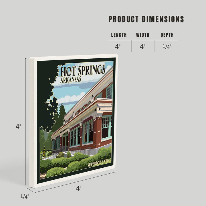 Hot Springs National Park, Arkansas, Superior Baths, Coasters Coasters Lantern Press 