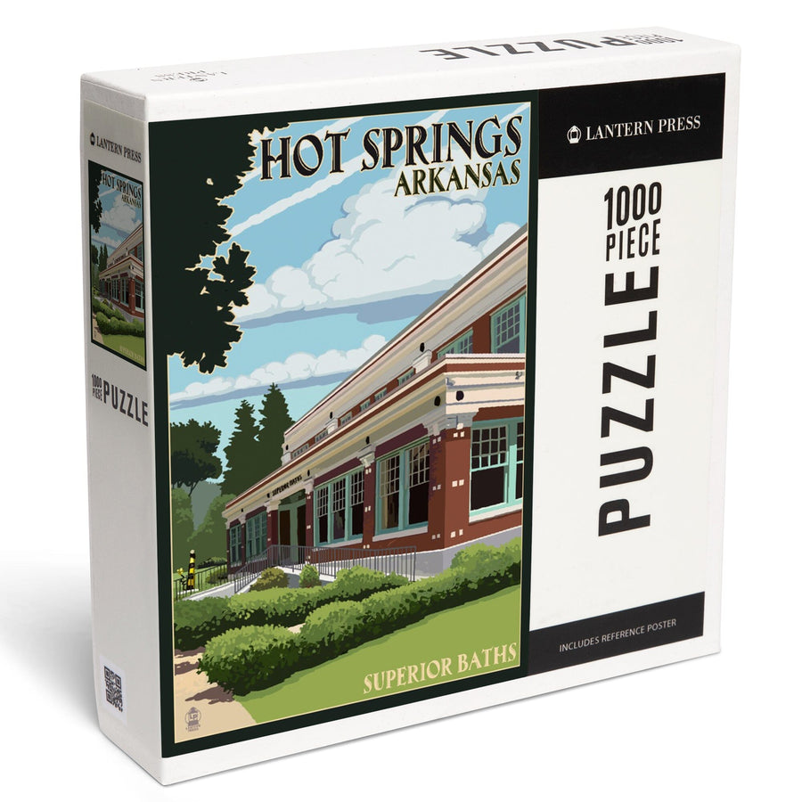 Hot Springs National Park, Arkansas, Superior Baths, Jigsaw Puzzle Puzzle Lantern Press 