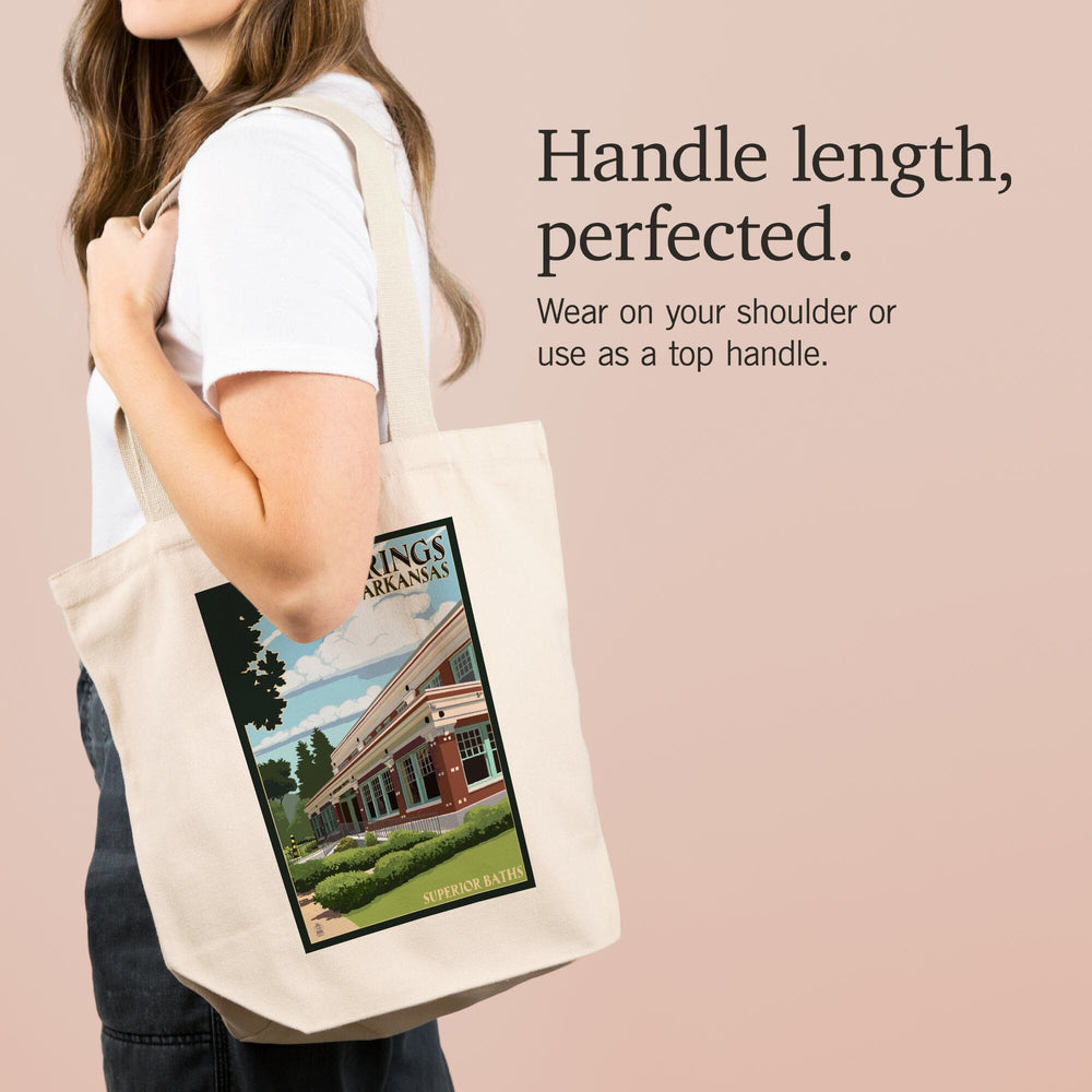 Hot Springs National Park, Arkansas, Superior Baths, Tote Bag Totes Lantern Press 
