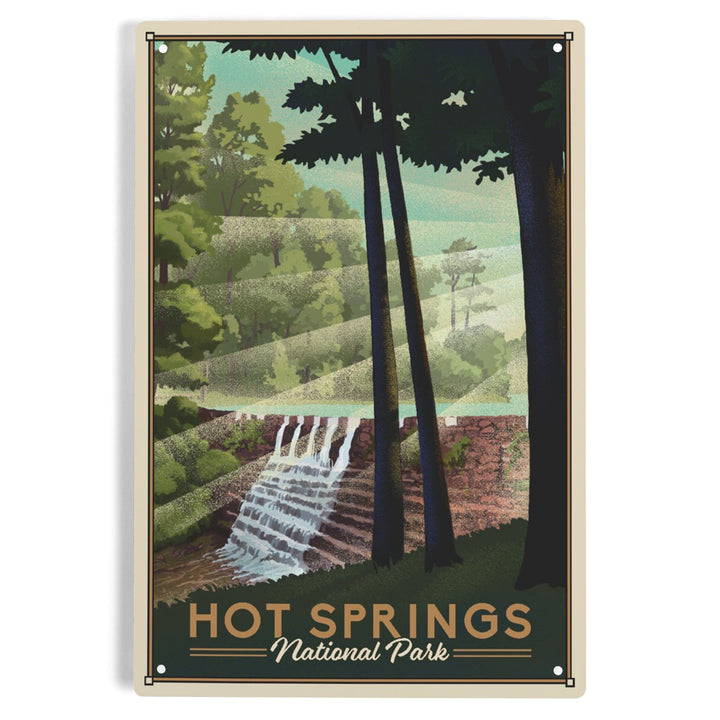 Hot Springs National Park, Lithograph, Metal Signs Metal Lantern Press 