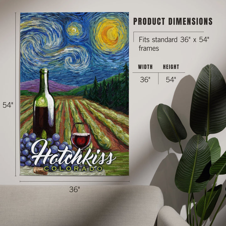 Hotchkiss, Colorado, Vineyard, Starry Night, Art & Giclee Prints Art Lantern Press 