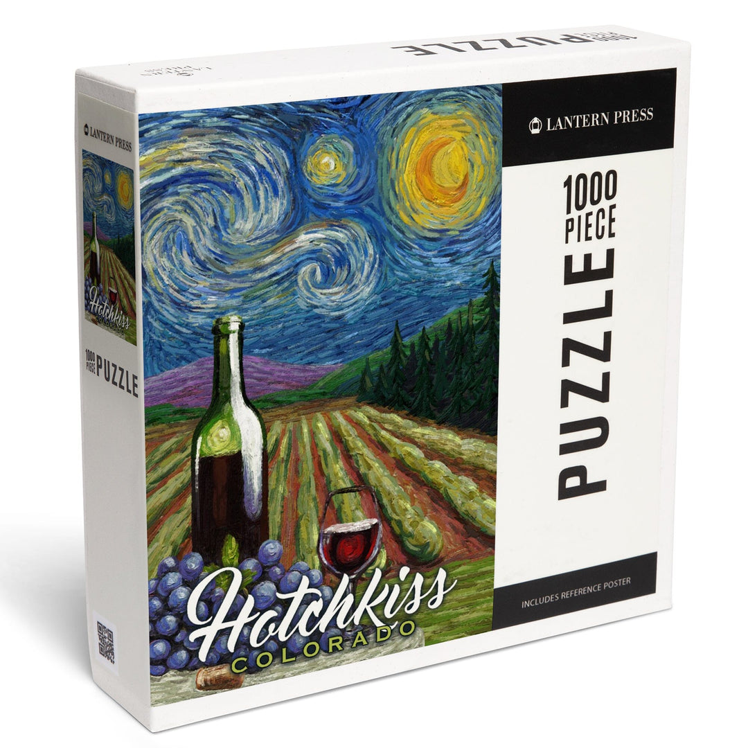 Hotchkiss, Colorado, Vineyard, Starry Night, Jigsaw Puzzle Puzzle Lantern Press 