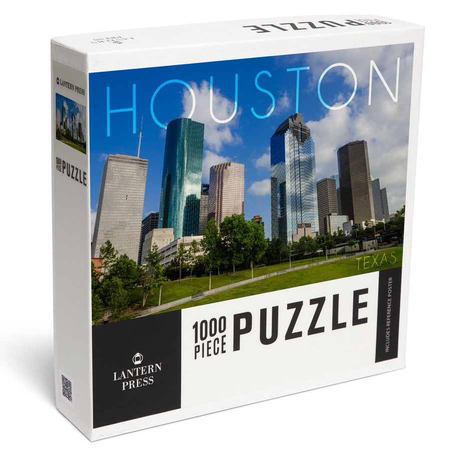 Houston, Texas, Skyline and Blue Sky, Jigsaw Puzzle Puzzle Lantern Press 