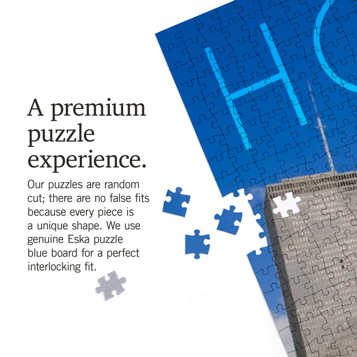 Houston, Texas, Skyline and Blue Sky, Jigsaw Puzzle Puzzle Lantern Press 