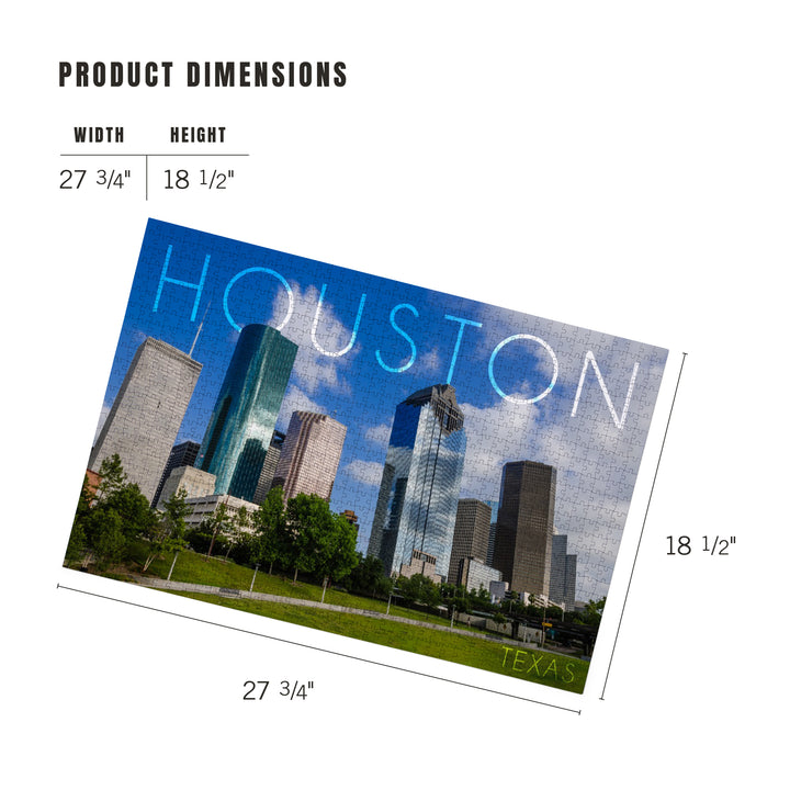 Houston, Texas, Skyline and Blue Sky, Jigsaw Puzzle Puzzle Lantern Press 