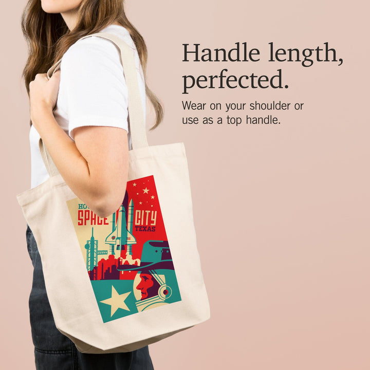 Houston, Texas, Space City, Vector, Tote Bag Totes Lantern Press 